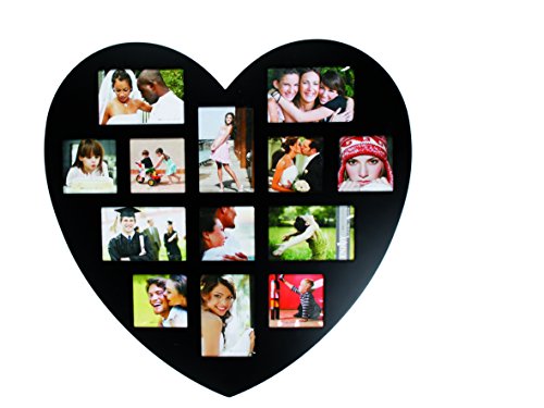 Fotografia Cornice Oob-Legno Nero a Cuore x6 Foto
