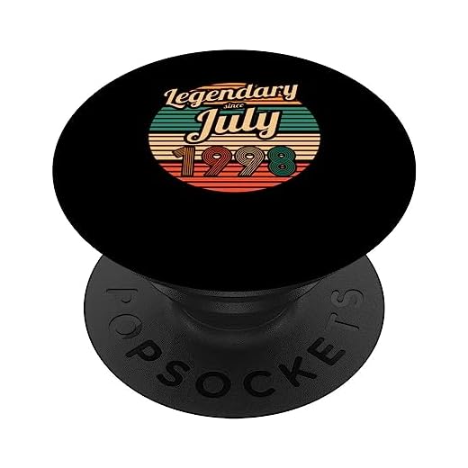 Legendario desde julio de 1998 para hombres de 25 cumpleaños PopSockets PopGrip Intercambiable