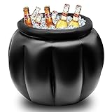 SpinLaLa 22 x 18 Inches Giant Black Inflatable Cauldron Kettle Halloween Cooler, Large Drink Holder for Parties