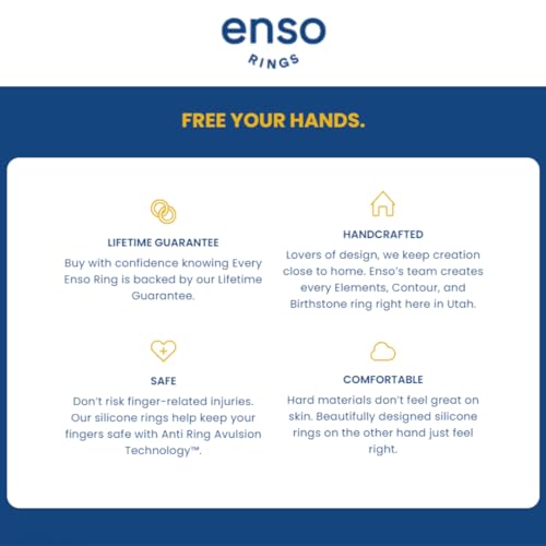 Enso Rings Lord of the Rings Collection - Comfortable DualTone Silicone Rings - The One Ring - Size 74