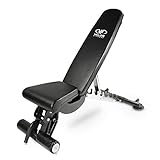 Valor Fitness DD-40 Heavy Duty Adjustable Weight Bench with Nylon Wheels – 7 Positions Including Flat, Incline, and Decline Bench Press, Black, ONE Size