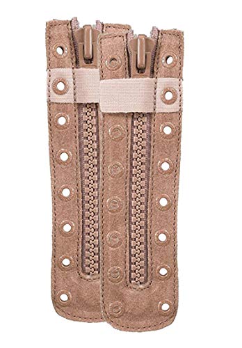 Original Swat Unisex Lace Up Durable Zippers - Convert Laces into Zippers, 2 Pack (8 Eye Hole, Coyote)