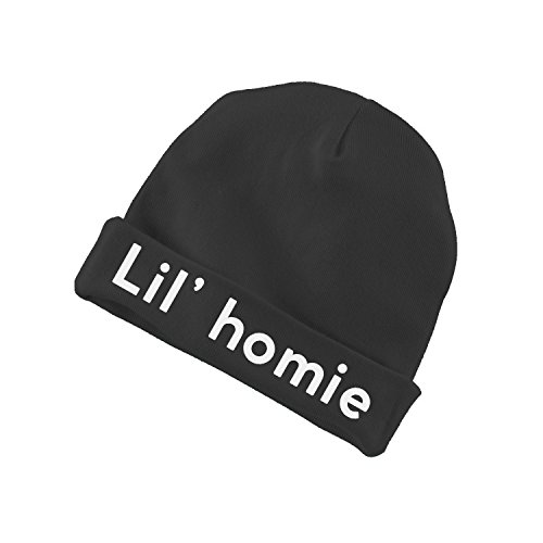 Decal Serpent Lil' Homie Funny Baby Beanie Cotton Cap Hat - Black
