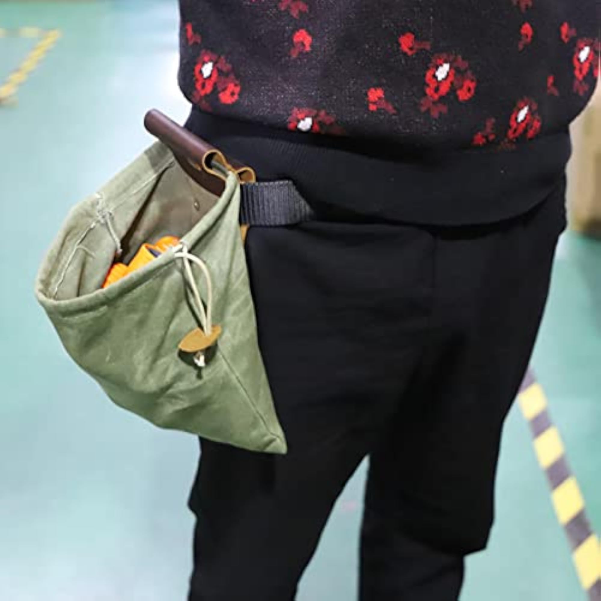 Foldable Foraging Bag, Environmentally Friendly Leather Pouch