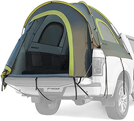 JoyTutus Pickup Truck Tent, Waterproof PU2000mm Double Layer for 2 Person, Portable Truck Bed Tent, 5.5'-6' Camping Preferred - Green