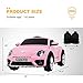 Uenjoy Volkswagen Beetle 12V Kids Electric Ride on Cars Battery Powered Motorized Vehicles, Remote Control, Music, Bluetooth, Suspension, Double Door, Pink