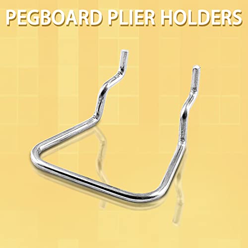 Suiwotin EKIS1073 16Pcs Pegboard Pliers Holders, Stainless Steel Shelving Accessories, Double Loop Pliers Hook thumb #4
