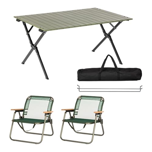Ensemble table de camping pliante en aluminium haute densité - 2