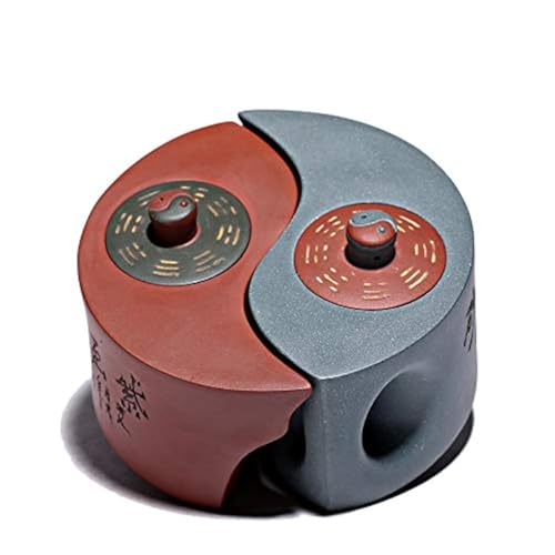 Image of Yinyang Tai Chi Bagua Harmony Teapot Set 12oz Chinese Zisha Clay Pottery Handmade Tea Pot Ceramics Purple Sand Mud Kungfu Kettle