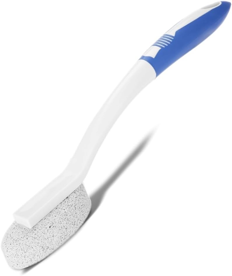 Long Handle Pumice Foot Scruber, Exfoliating Foot File Callus Remover Tool Cleaner Massage Stone Callus Reducer