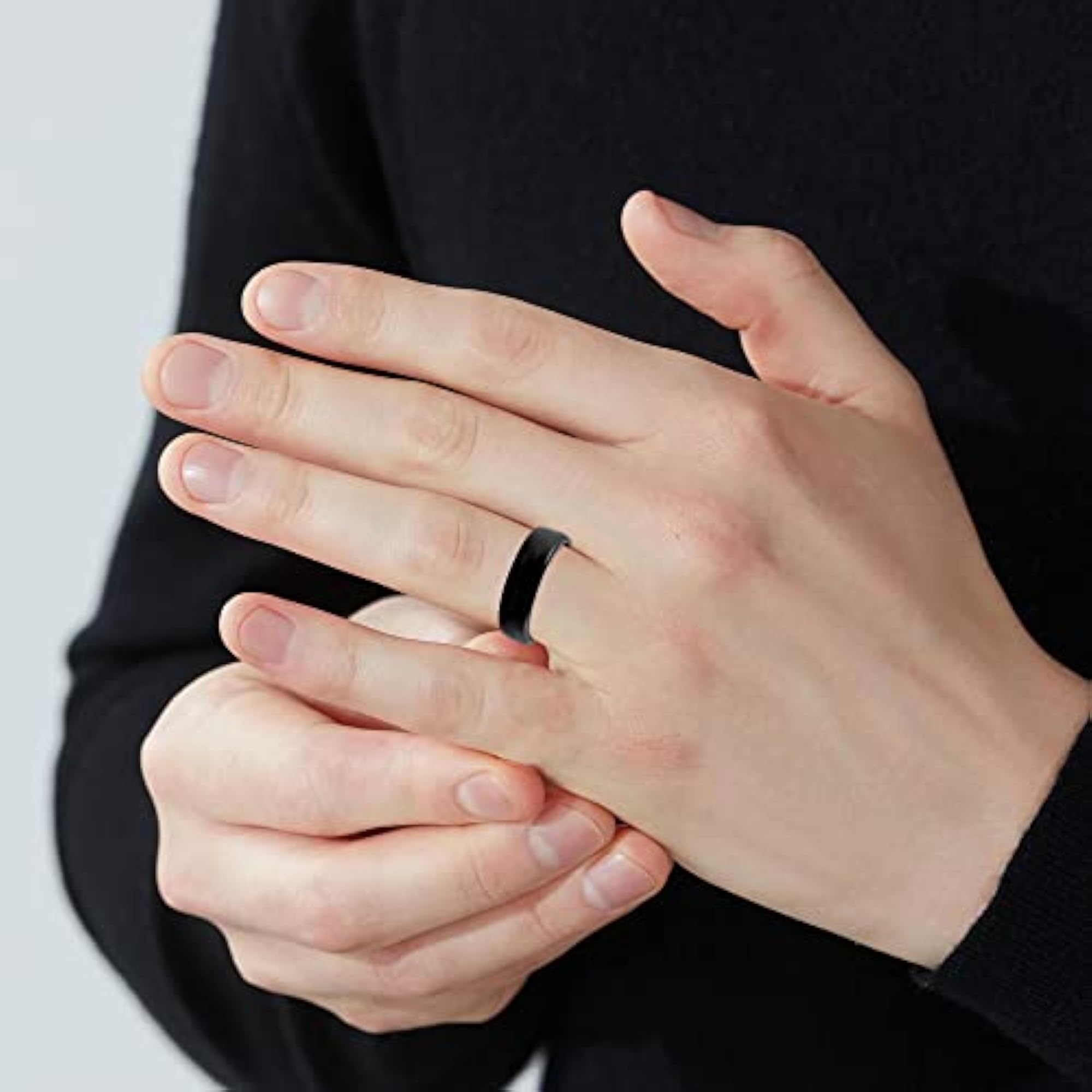 Titanium Stainless Steel Proposal Band Ring for Men