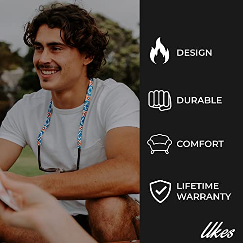 Ukes Premium Sunglass Strap - Durable & Soft Glasses Strap Designed With Cotton Material - Secure Fit For Your Glasses And Eyewear. (The Cobijas) #TOP1