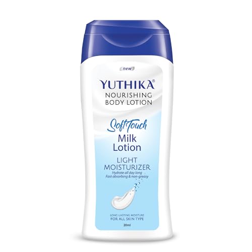 Image of Yuthika Soft Touch Milk Body Lotion for Women & Men, (24pc of 20ml Each) Hydrating, Fast Absorbing, Non-Greasy Lotion for Soft, Smooth Skin, All Skin Types