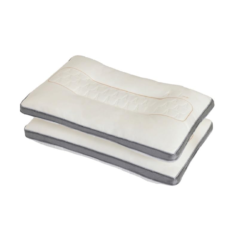 Pair of Polyester Fiber Pillows for Adult Home Use to Protect The Neck Help Sleep