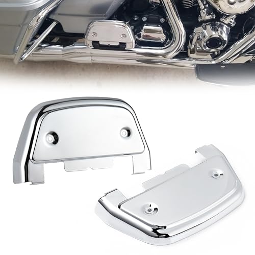 NAAMOTOMOX Chrome 2X D-shaped Passenger Footboard Cover, 50782-91, for 1986-later Harley FL Softail, 1987-later Touring Trike, 2006-later Dyna, Limited Street Electra Road Glide Heritage Low Rider