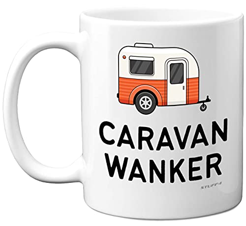 Funny Caravan Gifts Mug - Caravan W**ker - Rude Funny Christmas for Men Women Mugs Coffee Tea Cup Novelty Joke Rude Birthday Gift 11oz Dishwasher and Microwave Safe