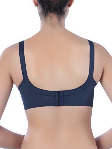 Image of Triumph International Doreen Bra For Women Non Wired Non Padded Wireless Bra Full Coverage Raschel Lace Lingerie Classic High Center Bridge Support Wide Straps Big Cup Bra for Larger Busts Pack Of 1