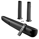 GarageRock Soundbar for TV, 2026 Upgrade 90W Soundbar, 2-in-1 Detachable Sound Bar for TV, Bluetooth TV Speaker with ARC/Optical/AUX Connect, Home Theater Sound for TV/PC/Projectors/Gift