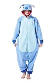 Duledule Relaxo Kostüm Onesie Damen Jumpsuit Stitch Onesies Tier Herren Pyjama Fasching Halloween Schlafanzug Erwachsene LanZ-XL