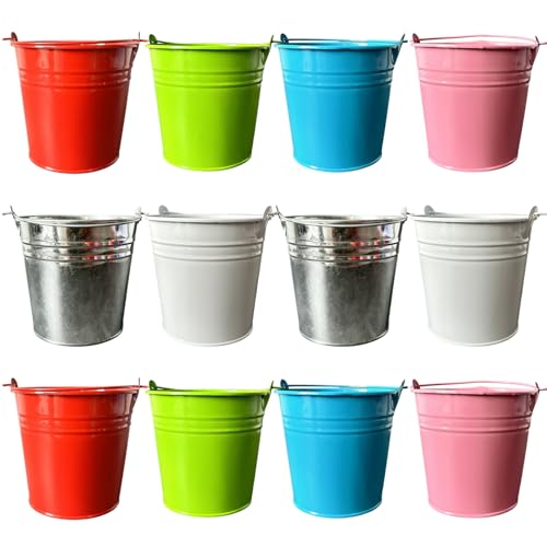 Pots de fleurs suspendus multicolores en métal pour jardin et extérieur gai - 2