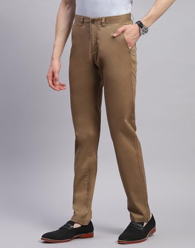 Image of Monte Carlo Mens Solid Regular Fit Trouser (2240861402CF)