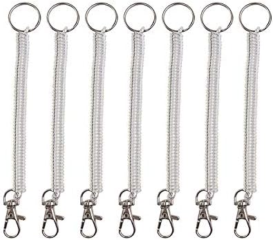 SUPERTOOL Spiral Key Rings Stretchy Keychain Transparent Elastic Key Rings (1 Pcs)