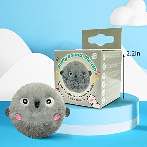 Kreizygo Cat Toys, Chirping Catnip Toy Balls, Interactive Cat Kicker Toy For Indoor Cats Exercise, Cartoon Animal Shaped, 1 Pack Fluffy Plush Fun Kitty Kitten Catnip Toy - Grey Mice #TOP2