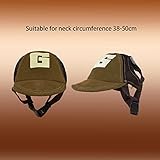 YJZQ Baseballkappe für Hunde, Baseballmütze, verstellbar, mit Ohrlöchern, Sonnenhut, atmungsaktiv, für große Hunde, Größe L, Kaffeeblau