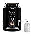 Krups Essential EA81M8-Cafetera súper automática, 15 Bares de presión, Molinillo cónico de Metal, con selección de cantidad e Intensidad de café, 1.7 l, 1 Cups, Acero, Pantalla LCD + Acc. Leche