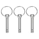 QUARKZMAN Schnellspannstift, Durchmesser 1/4 (6mm) Nutzlänge 1,02 (26mm) Gesamtlänge 2,28 (58mm) Bimini Top Pin Marine Hardware Kohlenstoffstahl für Bootszubehör, Packung mit 4