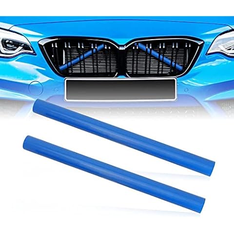 Alpha Rider 2PCS Grille Insert Trims Stripe for BMW,Front Grille Trim Stripes Cover Compatible with F20 F30 F21 F22 F23 F31 F32 F33 F34 F36 F40 F44,Blue Cover