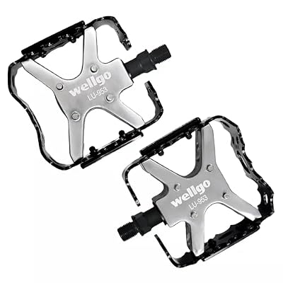 Wellgo Old School BMX MTB Bear Trap 1/2 Bicycle Pedals, Black, WE3038