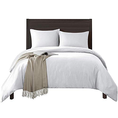 Mayfair Linen Queen/Full Duvet Cover, 800 Thread Count Sateen 3 Pc Egyptian Cotton Duvet Cover Set, 100% Pure Cotton Comforter Cover, 2 Pillow Shams, Zipper Closure, 7 Corner Ties - (White) #TOP4