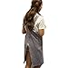 AOBBYBBS Soft Cotton Linen Apron Solid Color Halter Cross Bandage Aprons Japanese Style X Shape Double Pockets Kitchen Cooking Clothes Gift for Women Chef Housewarming -LightGray