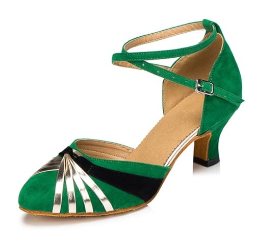 Modern Jazz femme rouge en daim avec talon de 5cm confortable taille 36