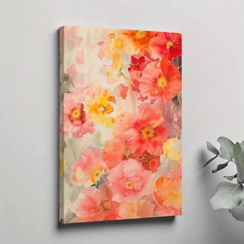 Peinture florale sur toile haut de gamme, décoration murale imprimée 80x140cm