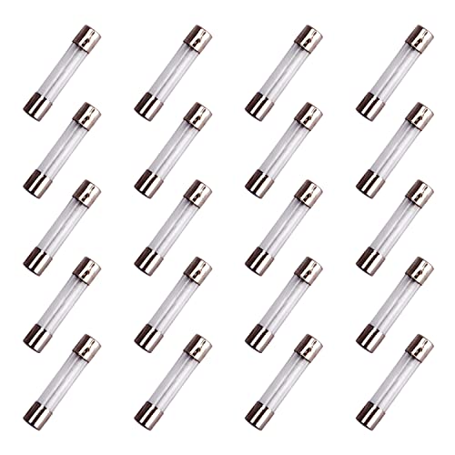 Fielect 20Pcs Fast Blow Fuse 3.15A 250V 6X30Mm Glass Fuses Fast Blow Glass Tube Fuse F3.15Al Fast Acting Cartridge Fuse #TOP4