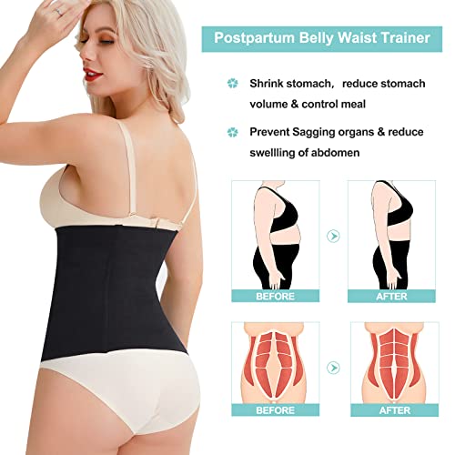 Loday 2 In 1 Postpartum Recovery Belt,Body Wraps Works For Tighten Loose Skin(Xl,Black) #TOP2