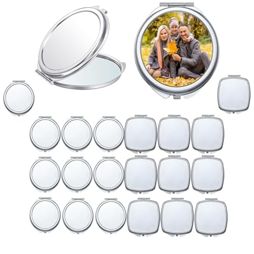 Miroirs de sublimation en vrac x20 : miroirs de poche pliables pour sac à main