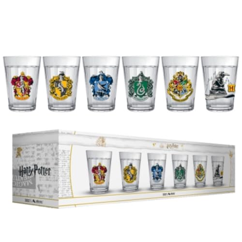 Allmix, Kit Presente Harry Potter Casas Hogwarts 6 Copos Americanos