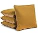 Tailgating Pros Pro-Style Two-Sided Cornhole Bags Slick & Stick Resin Filled Suede and Duck Canvas Set of 8-20+ Color Combos - (Gold/Gold Suede & Red/Red Suede)
