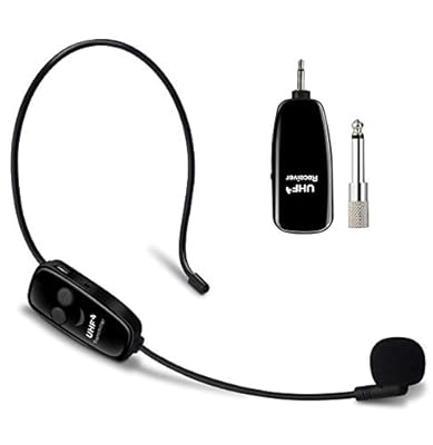 PELLOR UHF Micrófono Inalámbrico con Diadema, 2 en 1 para Amplificador de Voz, Transmisión Inalámbrica Estable 50m, Ideal para Ayuda Turístico, Rendimiento, Discurso | Ya disponible en tu tienda friki favorita! En mundofriki.es!