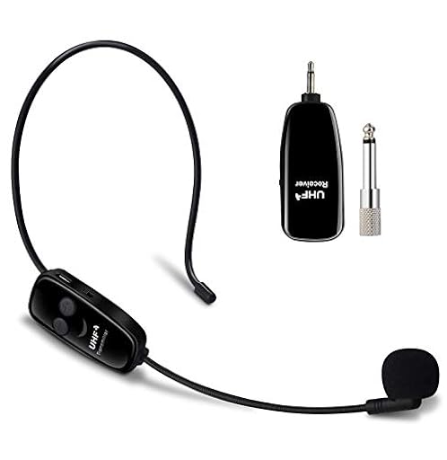 PELLOR UHF Micrófono Inalámbrico con Diadema, 2 en 1 para Amplificador de Voz, Transmisión Inalámbrica Estable 50m, Ideal para Ayuda Turístico, Rendimiento, Discurso | Ya disponible en tu tienda friki favorita! En mundofriki.es!