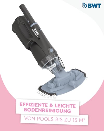 BWT Poolsauger Akku FSA400 | Effiziente Reinigung von Pools | Kabelloser Betrieb mit maximaler Bewegungsfreiheit | Poolroboter | Pool Zubehör | Poolreiniger | Pool Bodensauger