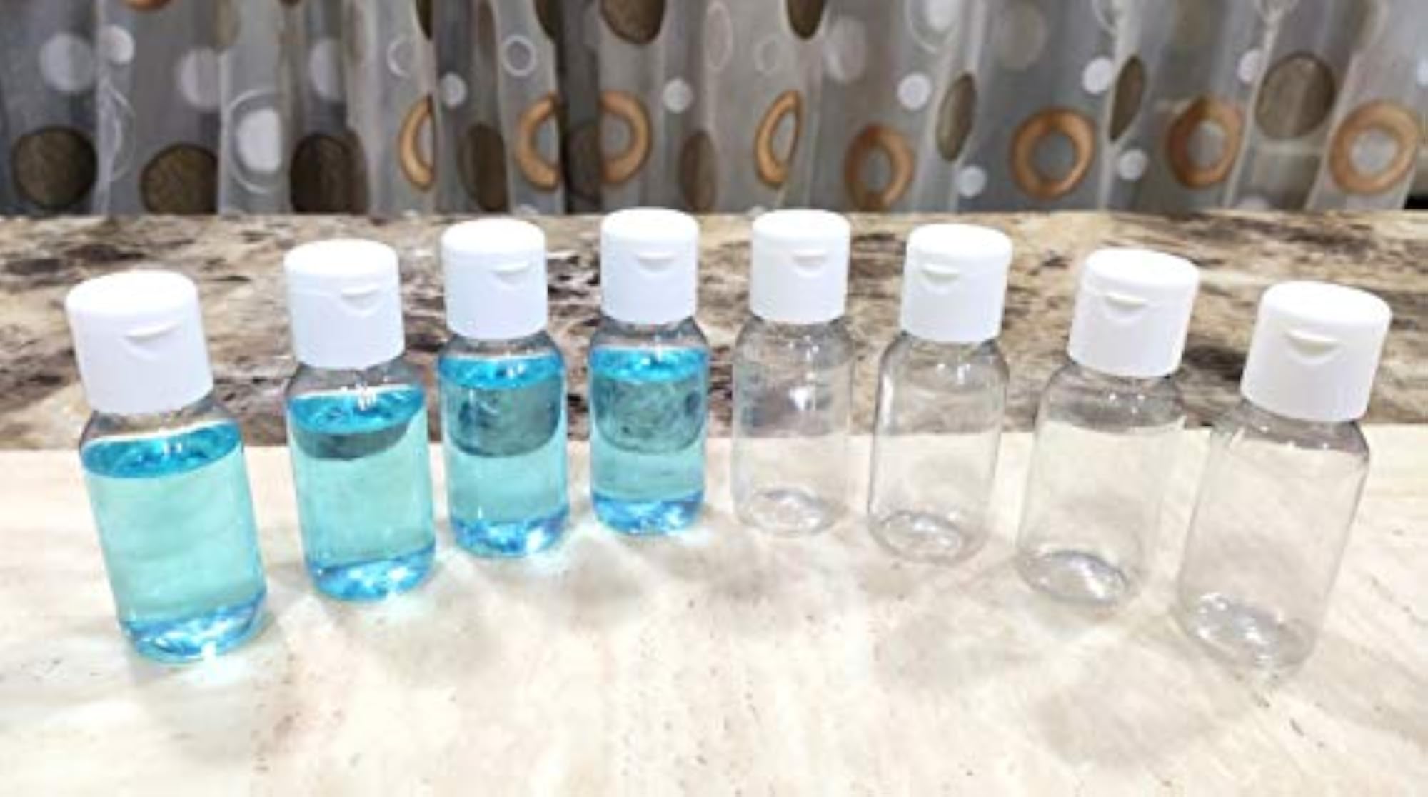 50ml Empty Transparent Refillable Round Plastic Bottles