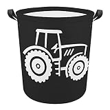 Vintage Tractor Laundry Basket Hamper Bag Dirty Clothes Storage Bin Waterproof Foldable Collapsible