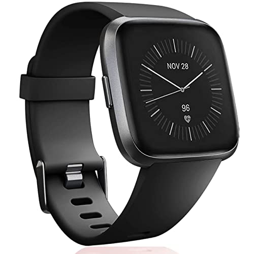 LouisRach pour Bracelet Fitbit Versa Bracelet/Fitbit Versa 2 Bracelet,Classique Réglable Bracelet avec en Aluminium Boucle en Alliage pour Fitbit Versa/Versa 2/Versa Lite,Grand Petit,Femme Homme Cover