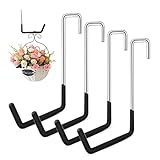 Porte Velo Mural Robuste – Support solide, adapté aux objets lourds Crochet en acier inoxydable avec revêtement PVC résistant, pour ranger en toute sécurité vos outils, vélos, paniers à fleurs ou échelles. Idéal pour les garages, caves ou couloirs.