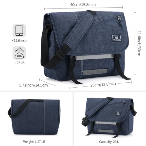Image of OIWAS Messenger Bag for Men, 15.6 Inch Laptop Crossbody Bags Women Casual Satchel Shoulder Bag College Travel Office Briefcase