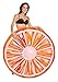 Produktbild Gartenpirat Luftmatratze Orange rund Ø 118 cm Schwimminsel Wassermatte Badeinsel für Pool